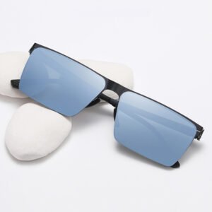 Vintage Men Sunglasses Rectangular Polarized Nylon Lens Outdoor Sports Driving Glasses Fashion Eyewear 8807