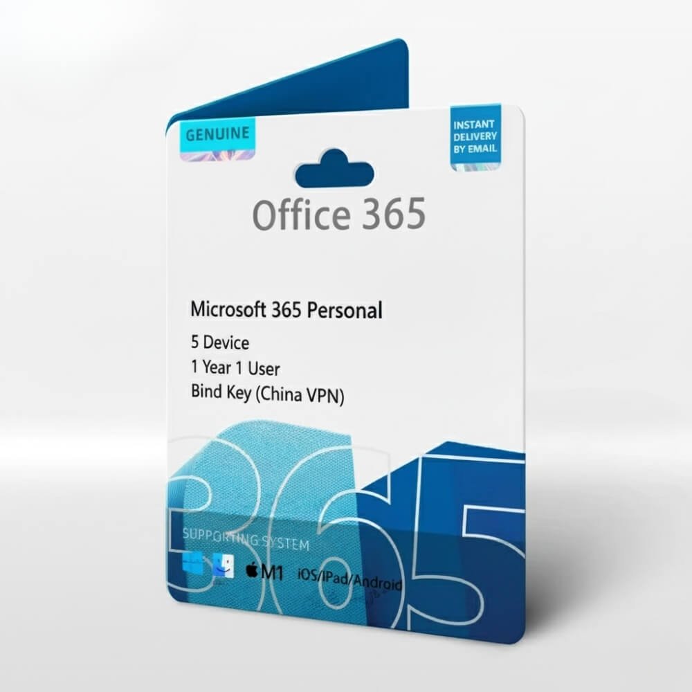 Microsoft 365 Personal 5 Device 1TB 1 Year 1 User Bind Key (China VPN)